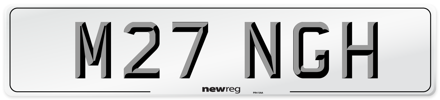 M27 NGH Number Plate from New Reg